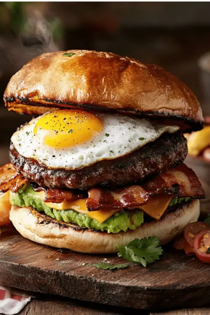 A6. Burger Daging Sapi Asli Telor Saus Barbeque