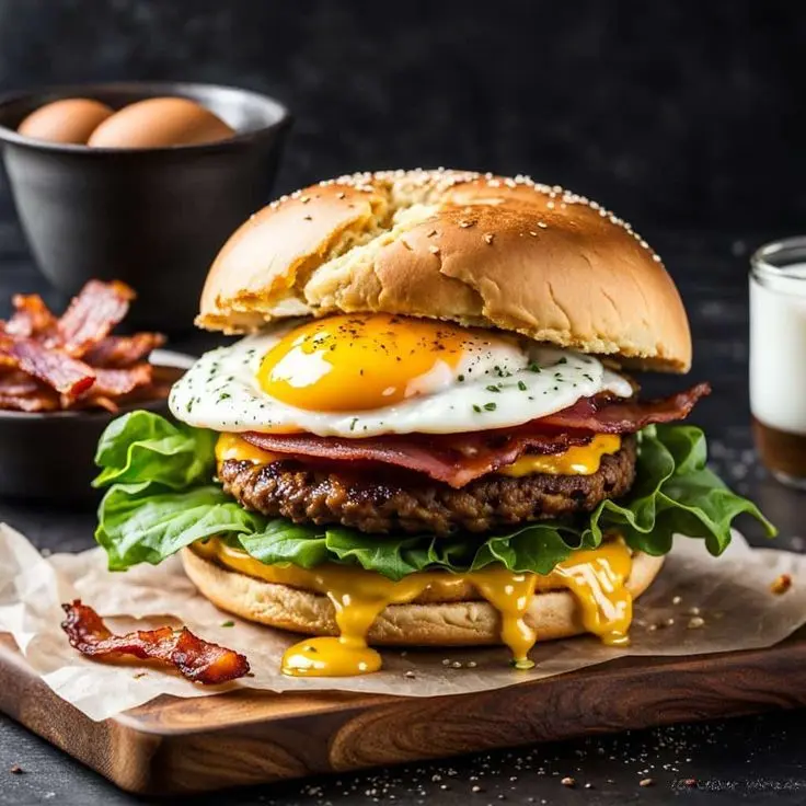 A2. Burger Telor Saus Blackpaper