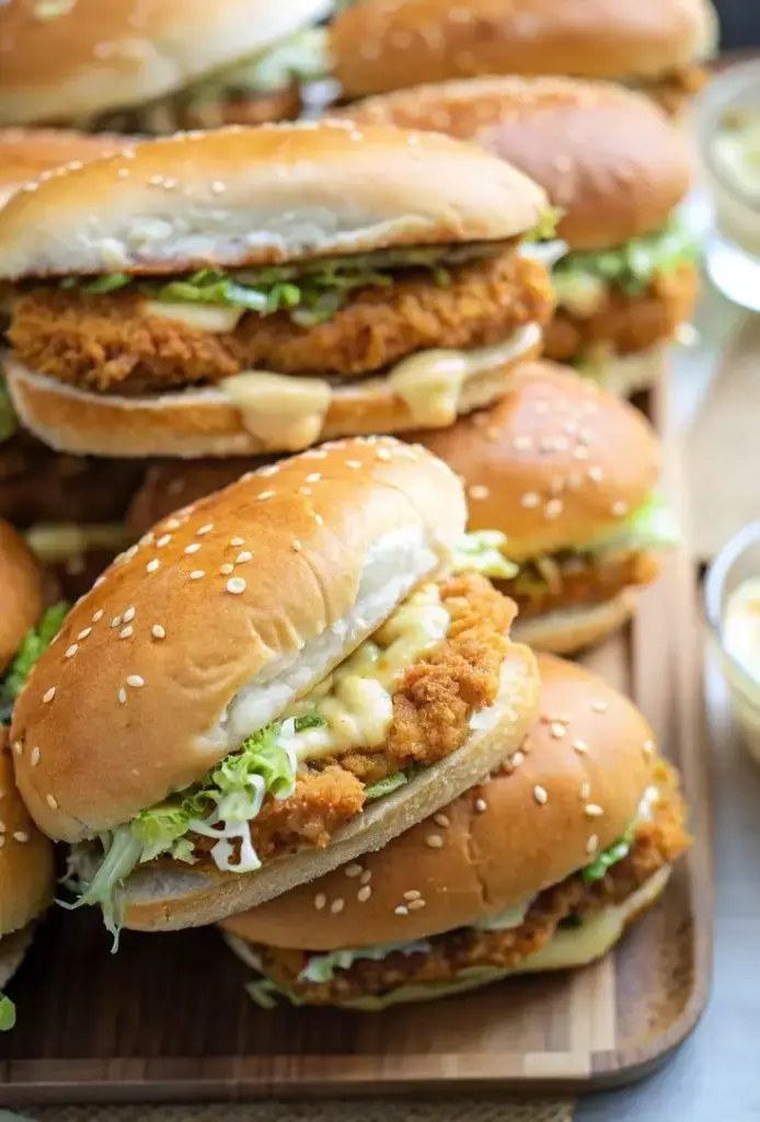 A5. Burger Ayam Crispy Telor Saus Keju